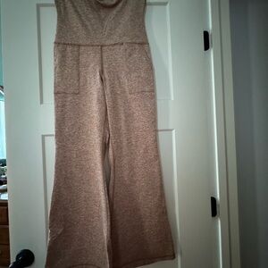 Aerie Brown Wide Leg Jumpsuit